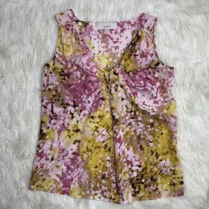 Ann Taylor Loft watercolor career tank blouse